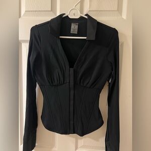 TA3 Shirty Long Sleeve Top - Black